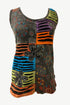 124 N RB Knit Stonewashed Sleeveless Embroidered Printed Blouse