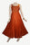 Lace Wedding Evening Vintage Sleeveless Strap Dress - Agan Traders, Orange Rust