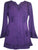 Embroidered Rayon Renaissance Blouse - Agan Traders, Purple