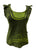 136 RB Knit Cotton Stonewashed Wide Strap Embroidered Stylish Tie dye Tank Top - Agan Traders, Green