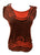 136 RB Knit Cotton Stonewashed Wide Strap Embroidered Stylish Tie dye Tank Top - Agan Traders, Burgundy