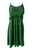 186017 DR Bohemian Spaghetti Strap Embroidered Smocked Elastic Mid Calf Sun Dress - Agan Traders, E green 