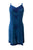 186020 DR Bohemian Medieval Spaghetti Strap V-Neckline Mid Calf Dress - Agan Traders, Blue