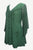 18607 B Medieval Gothic Embroidered Button Down Sheer Lace Sleeve Top Blouse - Agan Traders, E Green