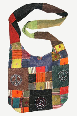 Patch Multi-colored Cotton Bohemian Gypsy Bag Purse - Agan Traders, Multi 2