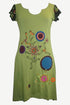 105 RD Junior Misses Knit Cotton Designer Style Sexy Printed Dress