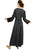 Renaissance Gothic Velvet Corset Embroidered Dress Gown - Agan Traders, Black