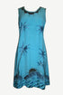 2104 DR Rayon Viscose Palm Tree Umbrella Short Dress