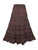 21238 SKT Cotton Lace Tiered Lined Long Skirt - Agan Traders, Choco