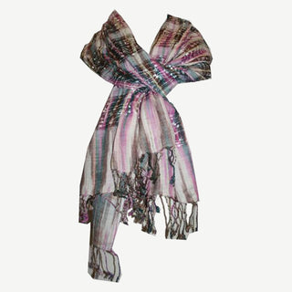 705 SCF Agan Traders Netted Pattern Cotton Scarf :24 X 78 inches