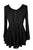 Medieval Gothic Embroidered Flare Sheer Lace Sleeve Top Blouse - Agan Traders, Black