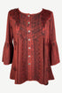 307 B Medieval Bohemian Embroidered Button Shirt Blouse