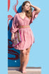 3751 DR V-Neck Medieval Gothic Casual Short Baby Doll Dress