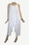 Rayon Crape Bohemian Asymmetrical Medieval Spaghetti Strap Mid Calf Dress - Agan Traders, White