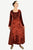 Renaissance Gothic Roman Medieval Velvet Long Dress Gown - Agan Traders, Burgundy