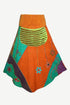 R 403 SKT Bohemian Gypsy Embroidery Patch Razor Cut Skirt
