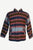 Wool Stripe Fleece Lined Tibetan Jacket Large