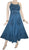 Rayon Renaissance Gothic Spaghetti Strap Mid Calf Dress - Agan Traders, Blue
