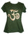 Om Embroidered Stretchy Yoga Tee - Agan Traders, Army Green