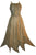 Asymmetrical Hem Net Renaissance Gothic Spaghetti Strap Summer Dress - Agan Traders, Sand 