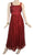 Lace Wedding Evening Vintage Sleeveless Strap Dress - Agan Traders, Red Burgundy