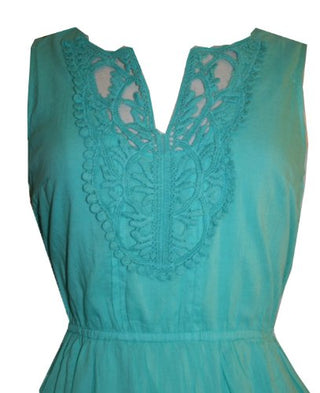 9999 D Agan Traders Soft Cotton Casual Summer Dress - Agan Traders, Emerald Green