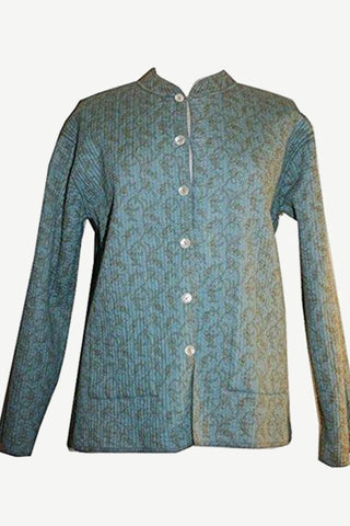 27 Reversible Cotton Patchwork Paisley Quilted Jacket - Medium