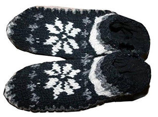 Knit Fleece Lined Winter Socks Booties - Agan Traders