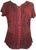 Medieval Bohemian Embroidered Top Shirt Blouse - Agan Traders, Burgundy