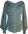 Flower Embroidered Blouse - Agan Traders, Turquoise