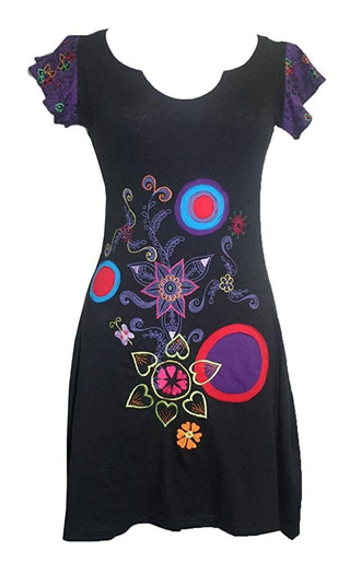 Knit Cotton Designer Style Sexy Printed Junior Misses Dress - Agan Traders