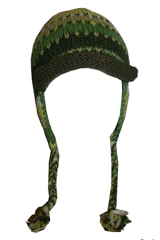 Himalayan Wool Ski Trapper Fleece Lined Beanie Hat - Agan Traders