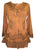 147 B Gypsy Medieval Ruffle Top Tunic Kurta Blouse India - Agan Traders, Rust