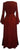 Rayon Satin Medieval Gothic Renaissance Corset Bell Sleeve Dress Gown - Agan Traders, Burgundy