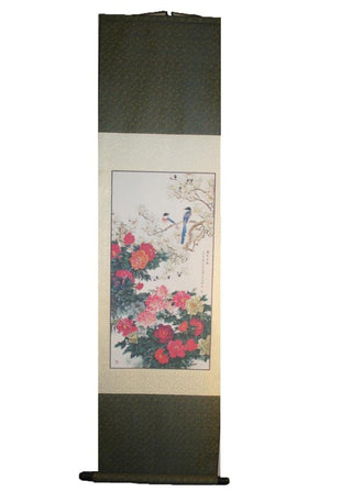 Chinese Wall Art Painting Silk Hanging Scroll (15 X 53 inches) - Agan Traders, Pic 6