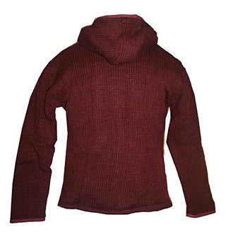Knit Sherpa Hoodie Kangaroo Pocket Fleece Jacket - Agan Traders