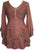 Medieval Butterfly Bell Sleeve Flare Blouse - Agan Traders, Rust Brown