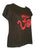 Om Embroidered Stretchy Yoga Tee - Agan Traders, Choco Brown