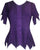 Gypsy Medieval Netted Assymetrical Vintage Top Blouse - Agan Traders, Purple
