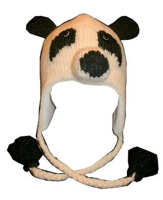 Agan Traders Wool Animal Knit Fleece Lined Flap trapper Hat Child Kids Size - Agan Traders, Panda