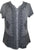 Medieval Bohemian Embroidered Top Shirt Blouse - Agan Traders, Silver Gray