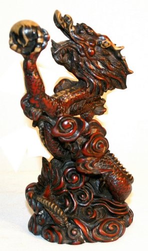 Resin Hand Crafted Standing Dragon - Agan Traders