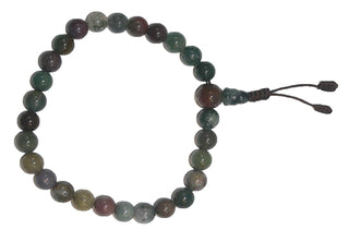 8mm Original Tibetan Buddhist Beads Prayer Meditation Bracelet - Agan Traders, Green Agate