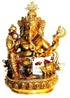 Brass Ganesh Hindu Deity Wisdom Statue