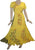 DR 592 Agan Traders Renaissance Vintage Mega Sleeve Long Dress - Agan Traders, Yellow