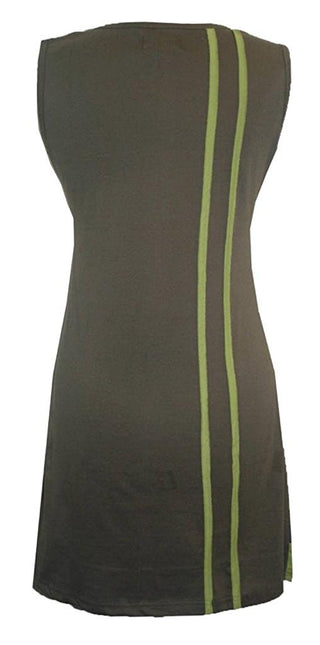 Soft Knit Cotton Designer Style Patched Summer Junior Missy Dress - Agan Traders