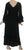Rayon Crape Medieval Peasant Gypsy Long Dress Gown - Agan Traders, Black