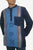 540 MS Thick Cotton Heavy Duty Mandarin Auspicious Symbols Printed Shirt - Agan Traders, Blue Multi