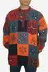 542 MS Men's Heavy Cotton Patchwork Brush Painted Henley Mandarin Style Shirt ~ Nepal