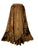 Rayon Velvet Gypsy Medieval Renaissance Scallops Vintage Skirt - Agan Traders, Rust